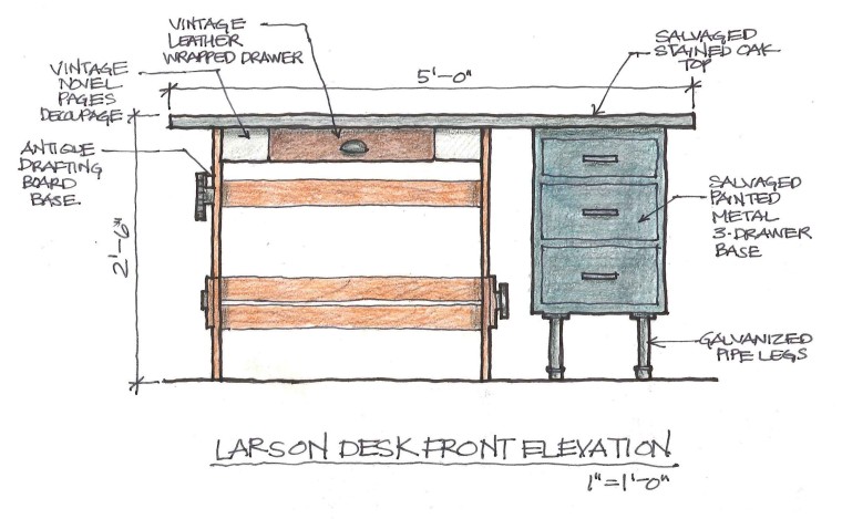 larson desk large
